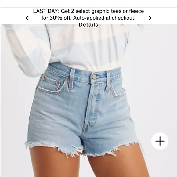 Levi’s 501 Original Women’s Shorts size 28 “Luxor Heat” - Picture 4 of 4